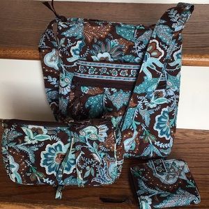 Ver Bradley 3 Piece bag & wallet EUC